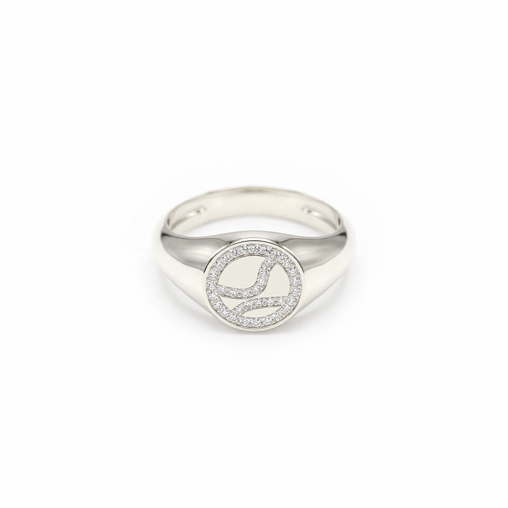 Mini Chevalière diamants Balle