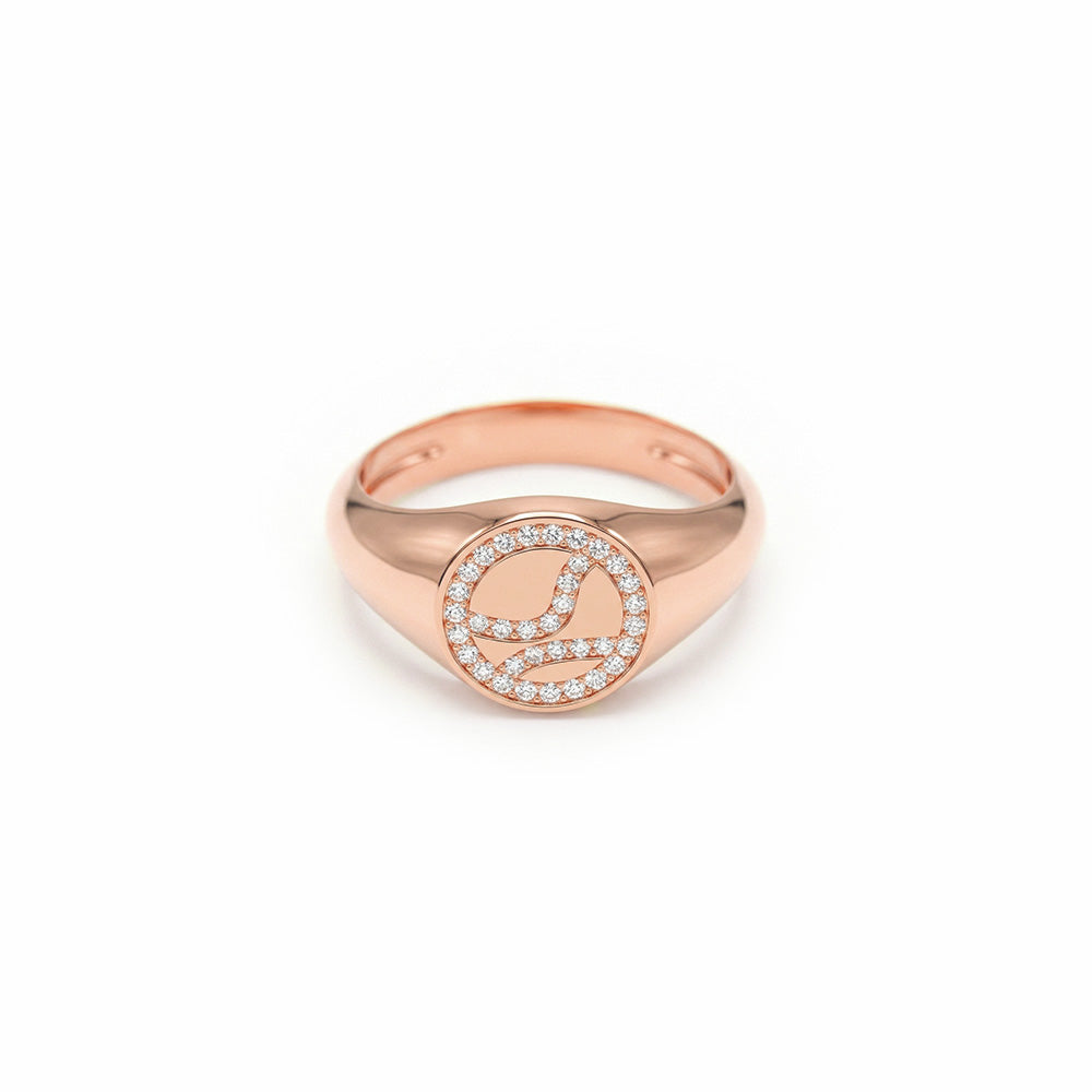 Mini Chevalière diamants Balle